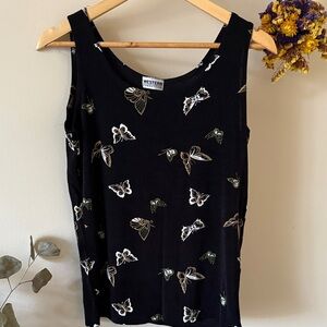90s Black Butterfly Tank